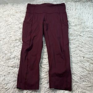 Lululemon Fast and Free Crop II 19" *Non-Reflective Cassis